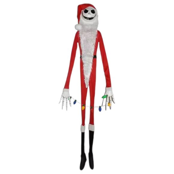 Nightmare Before Christmas Santa 6ft Hanging Jack Skellington Animated Sings NEW - Picture 3 of 7